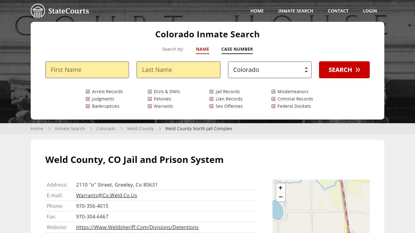 Weld County North Jail Complex Inmate Records Search, Colorado ...
